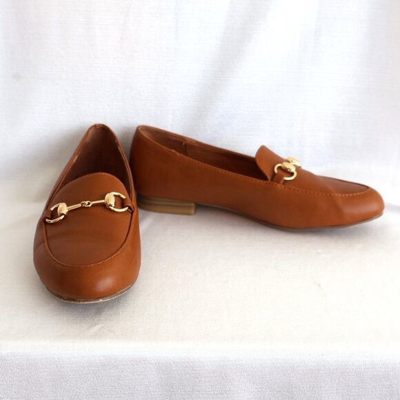 Size 37 Loafers, Faux Leather, Steve Madden Dorya Loafers, Brown Flats - Picture 3 of 13